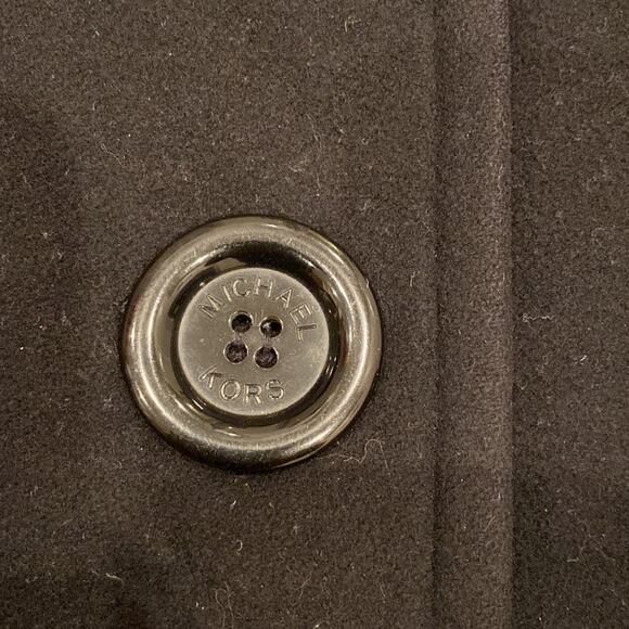 MICHAEL KORS 100% Wool Gorgeous Black Swing Coat Size 10 - Picture 7 of 8